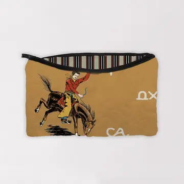 Lazy J Gold Makeup Bag - Small