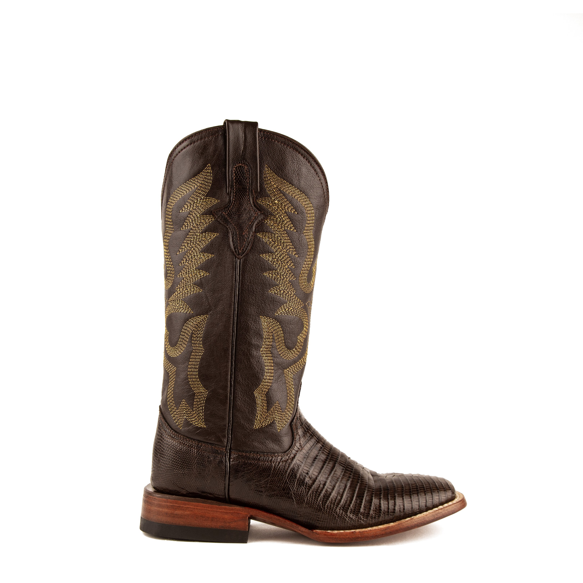 Ladies Teju Lizard S-Toe Chocolate