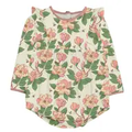 Magnolias - Long Sleeve Flutter Bubble