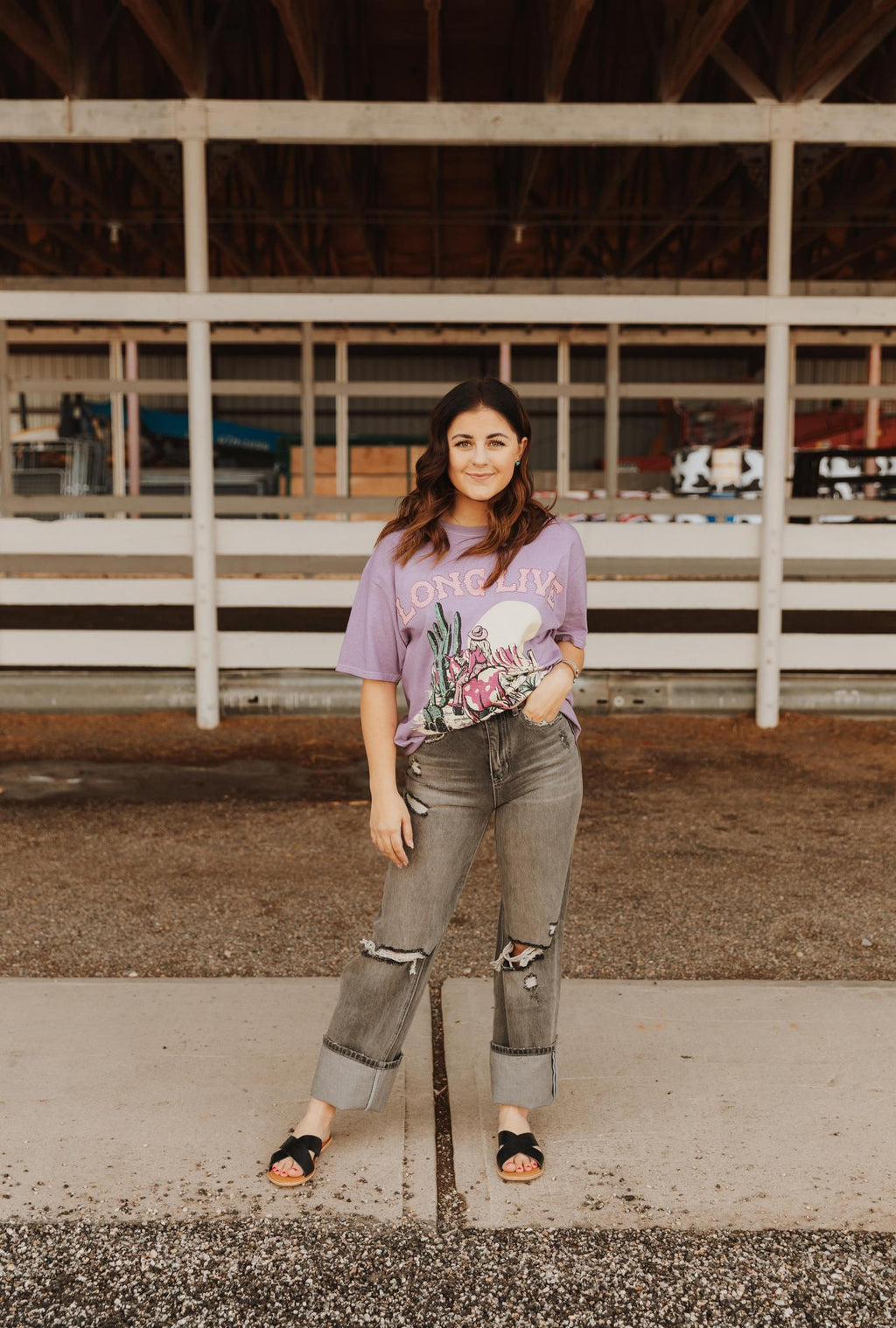 90'S VINTAGE FLARE JEANS | GRANITE