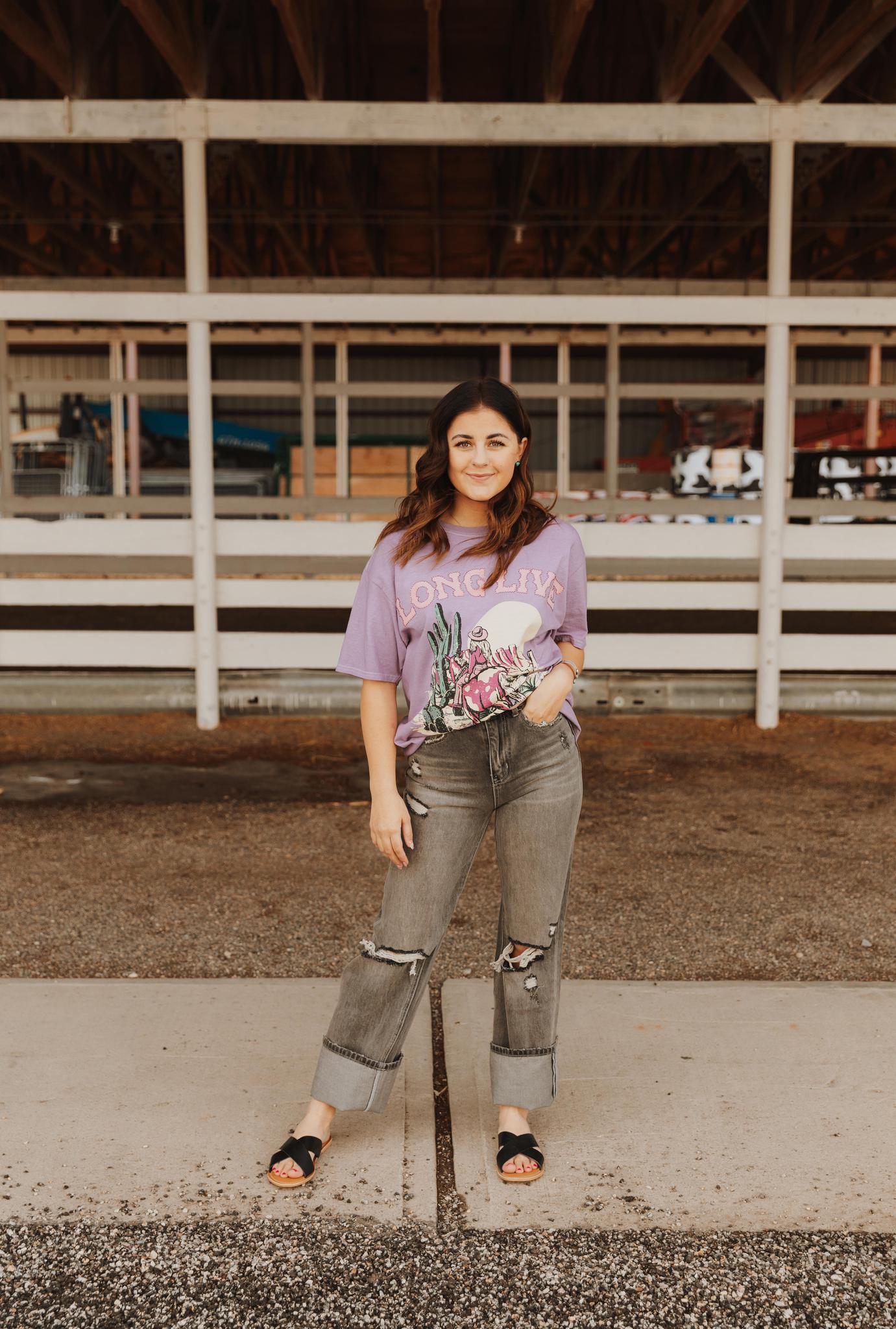 90'S VINTAGE FLARE JEANS | GRANITE