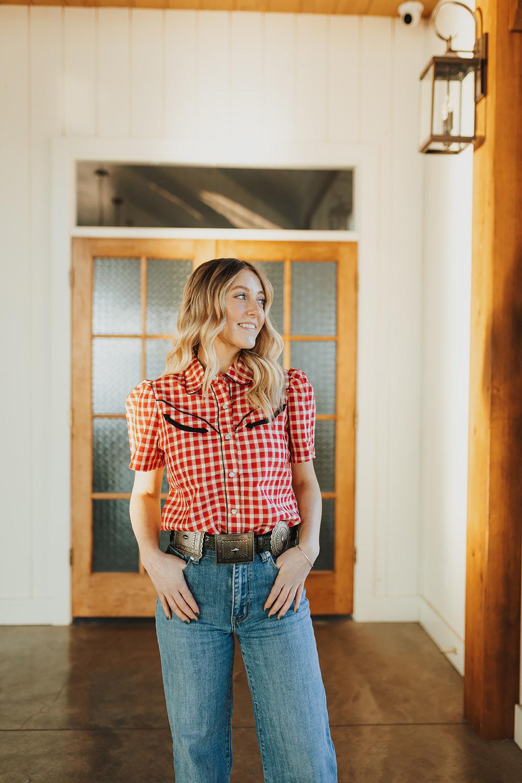Button Down Shirt - Red Plaid