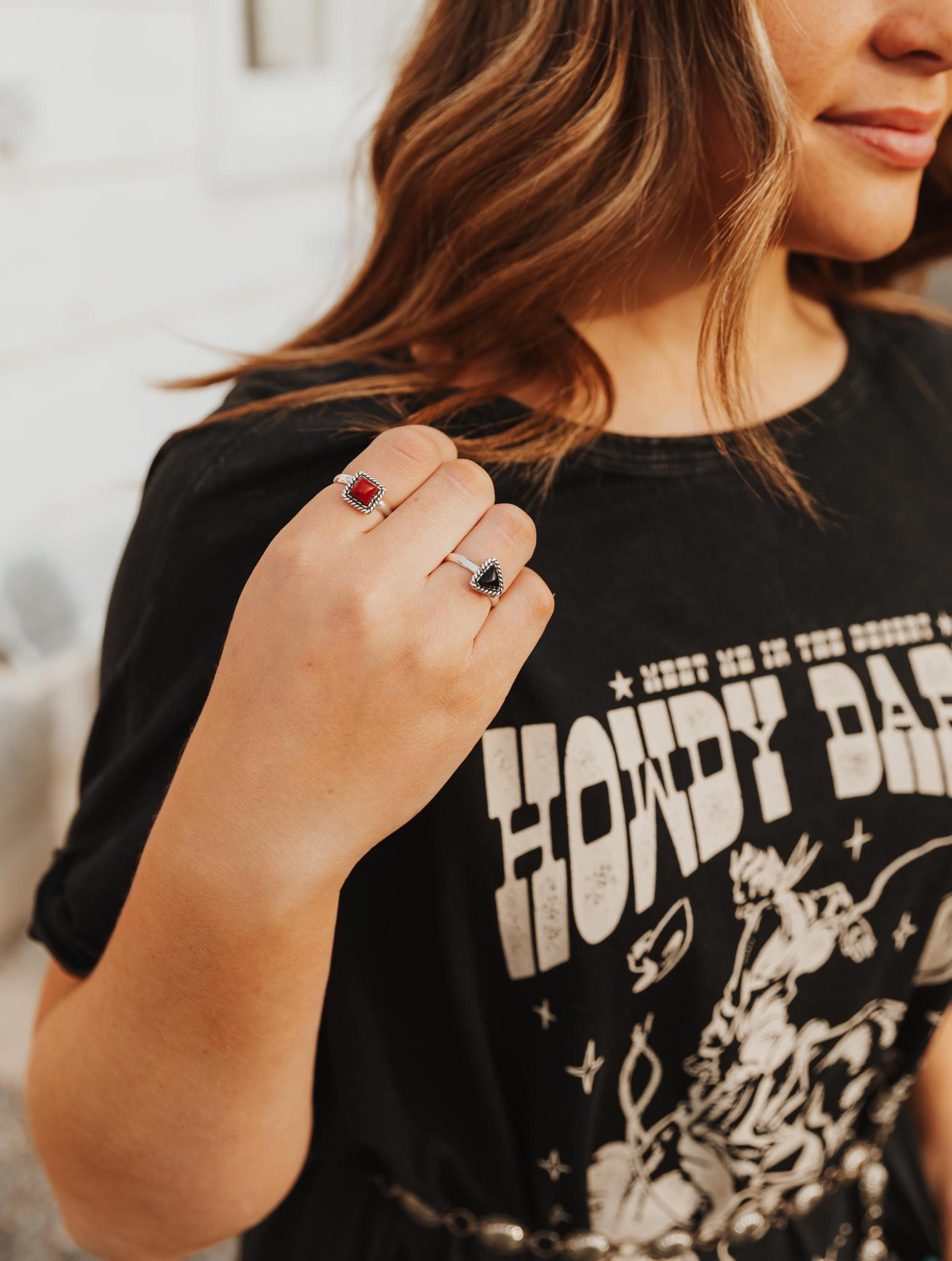 HELLO DARLIN' GRAPHIC DRESS - MINERAL WASH BLACK
