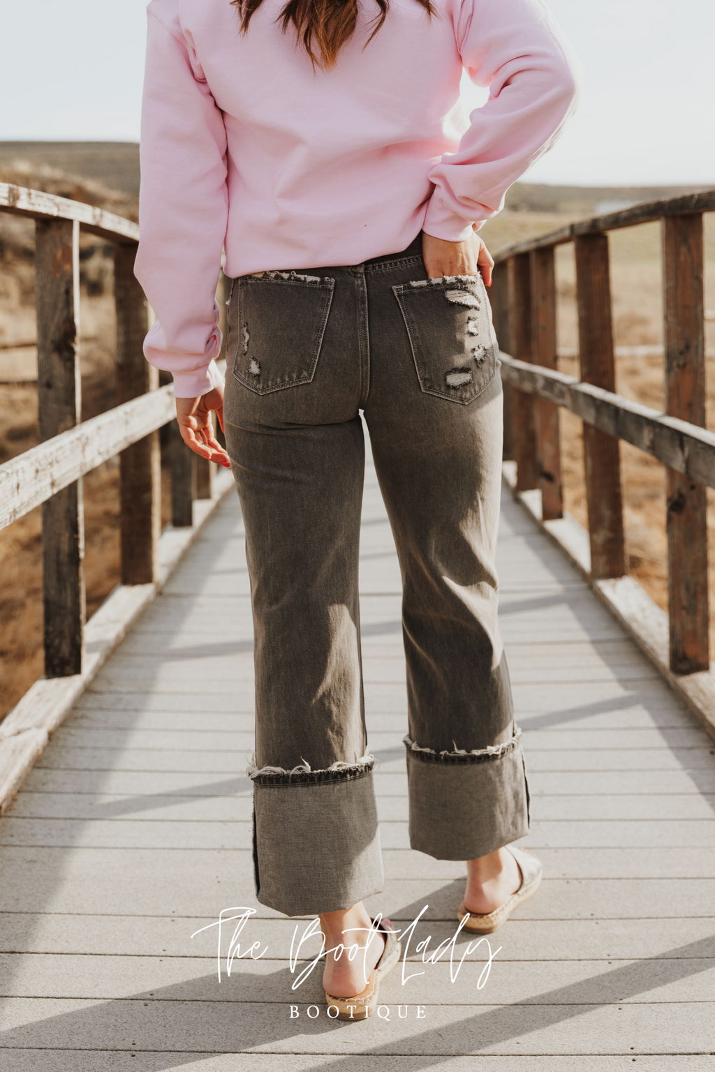 90'S VINTAGE FLARE JEANS | GRANITE
