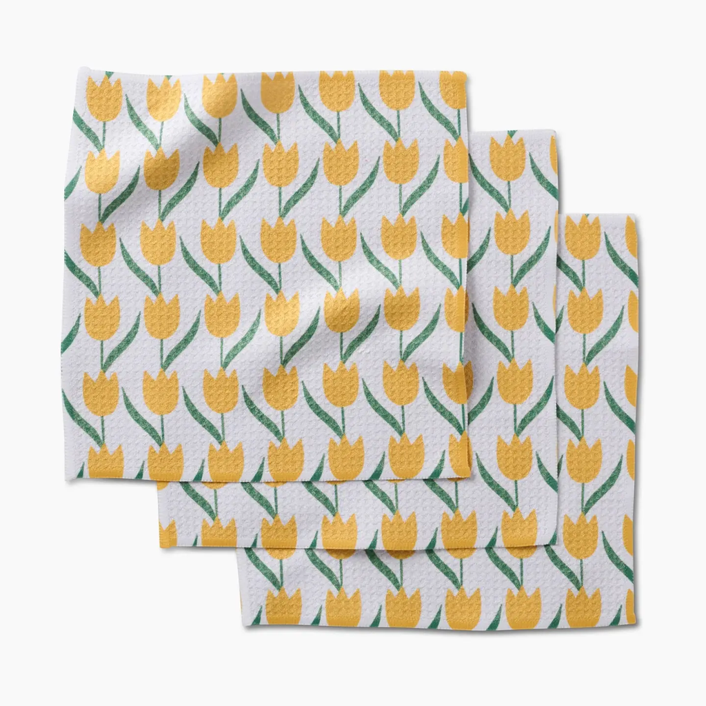 Spring Tulip Flowers Dishcloth Set