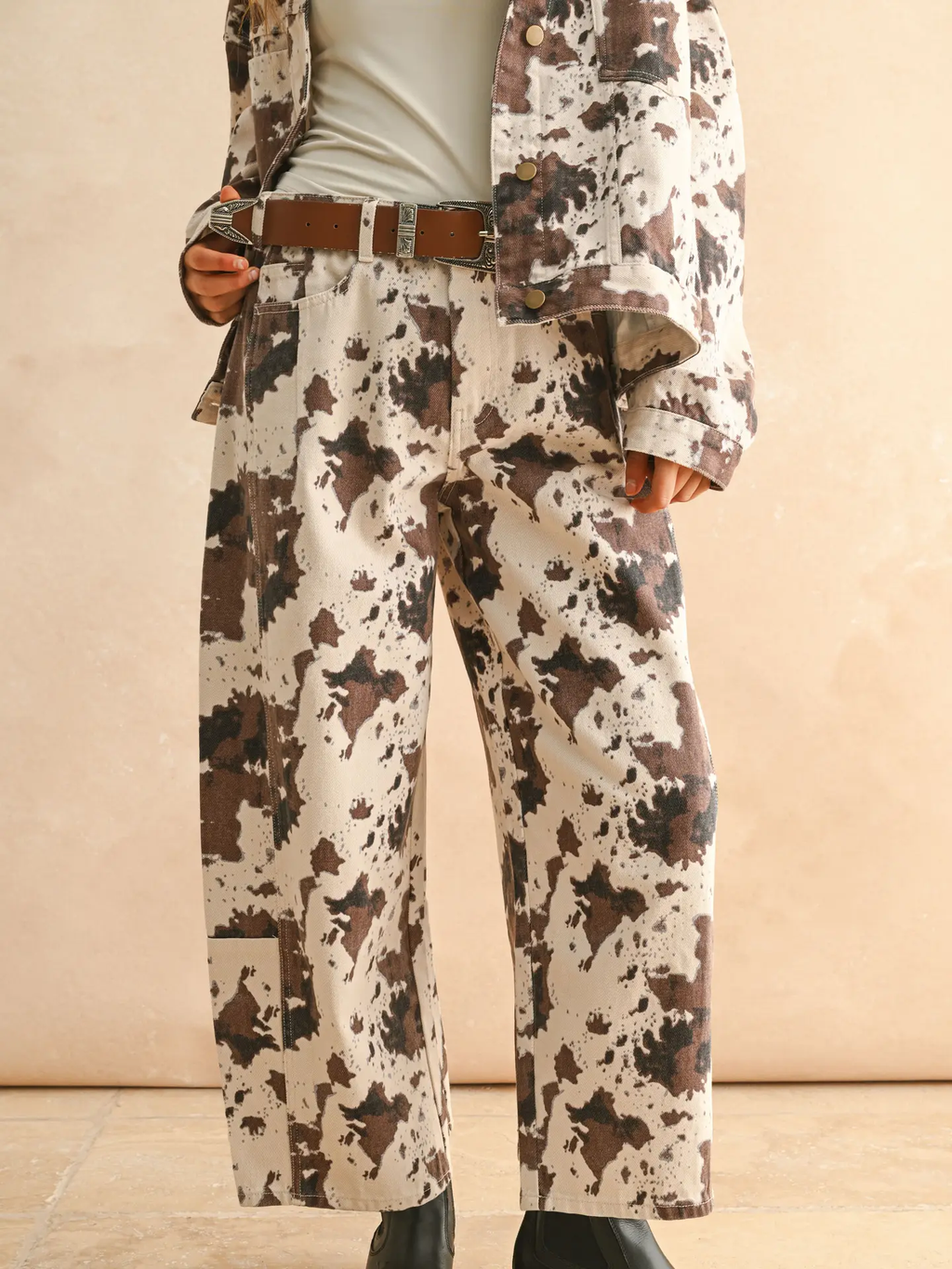 Multi Printed Barrel Pants