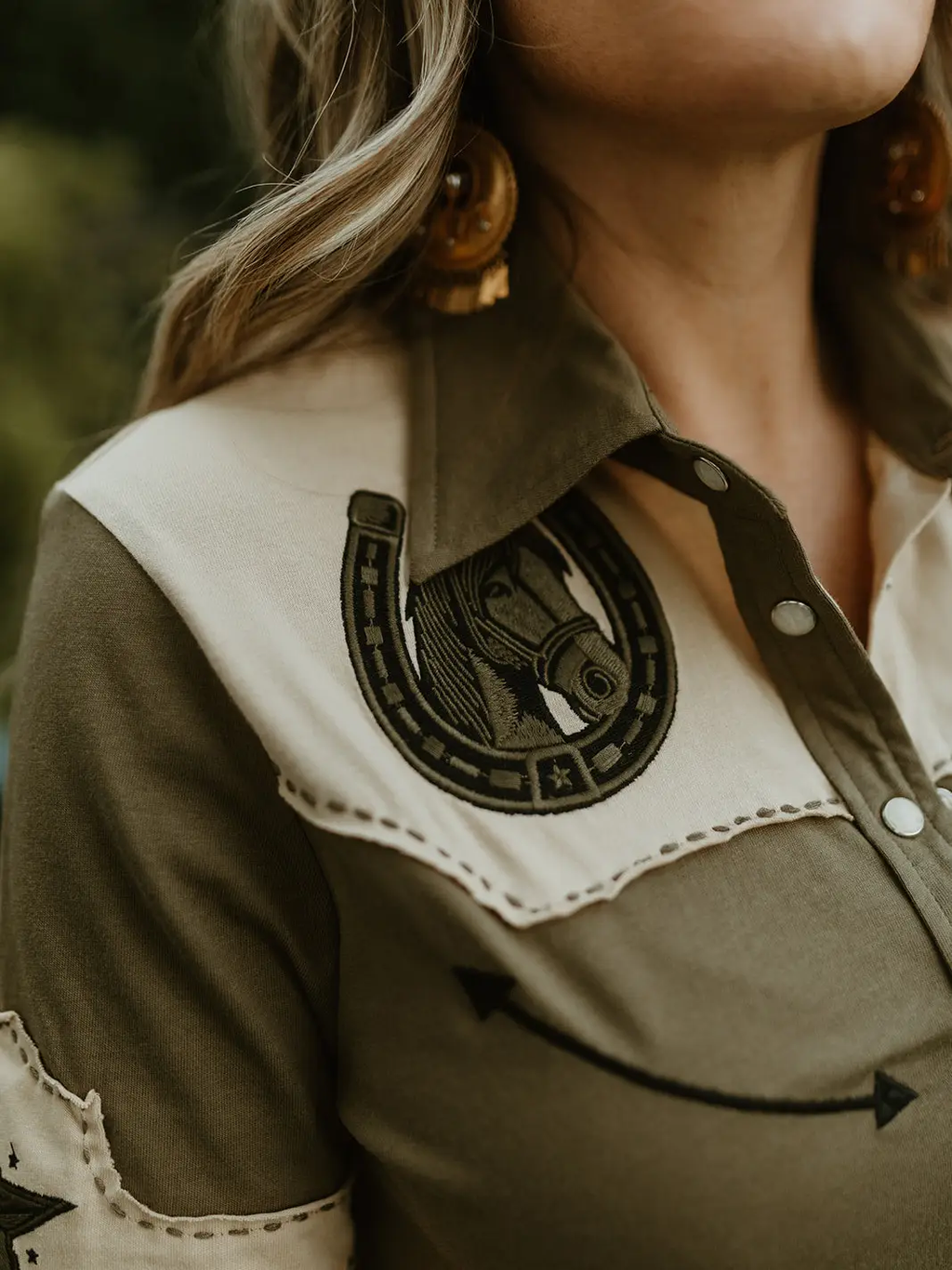 The Brave Horse Button Up