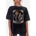 WESTERN COWBOY OVERSIZED MINERAL WASHED T SHIRT - BLACK