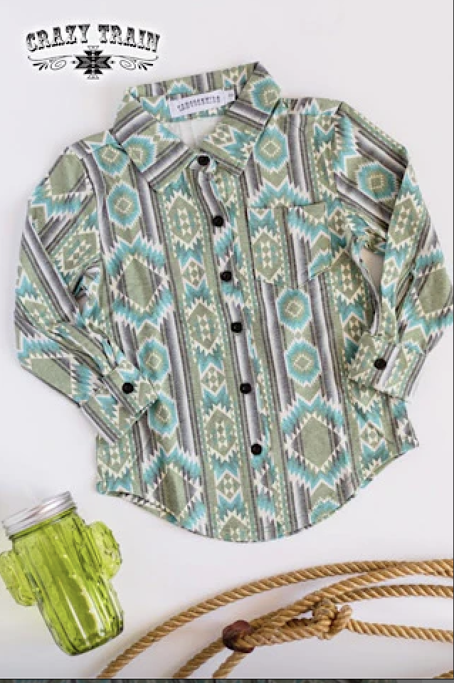 KIDS - GUADALUPE GRINGO SHIRT - OLIVE