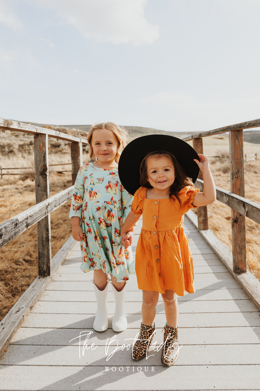 MUSTARD BUTTON PUFF SLEEVE GIRL DRESS