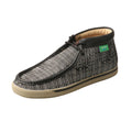 WOMENS DRIVING MOCCASINS - BLACK/WHITE WCA0022