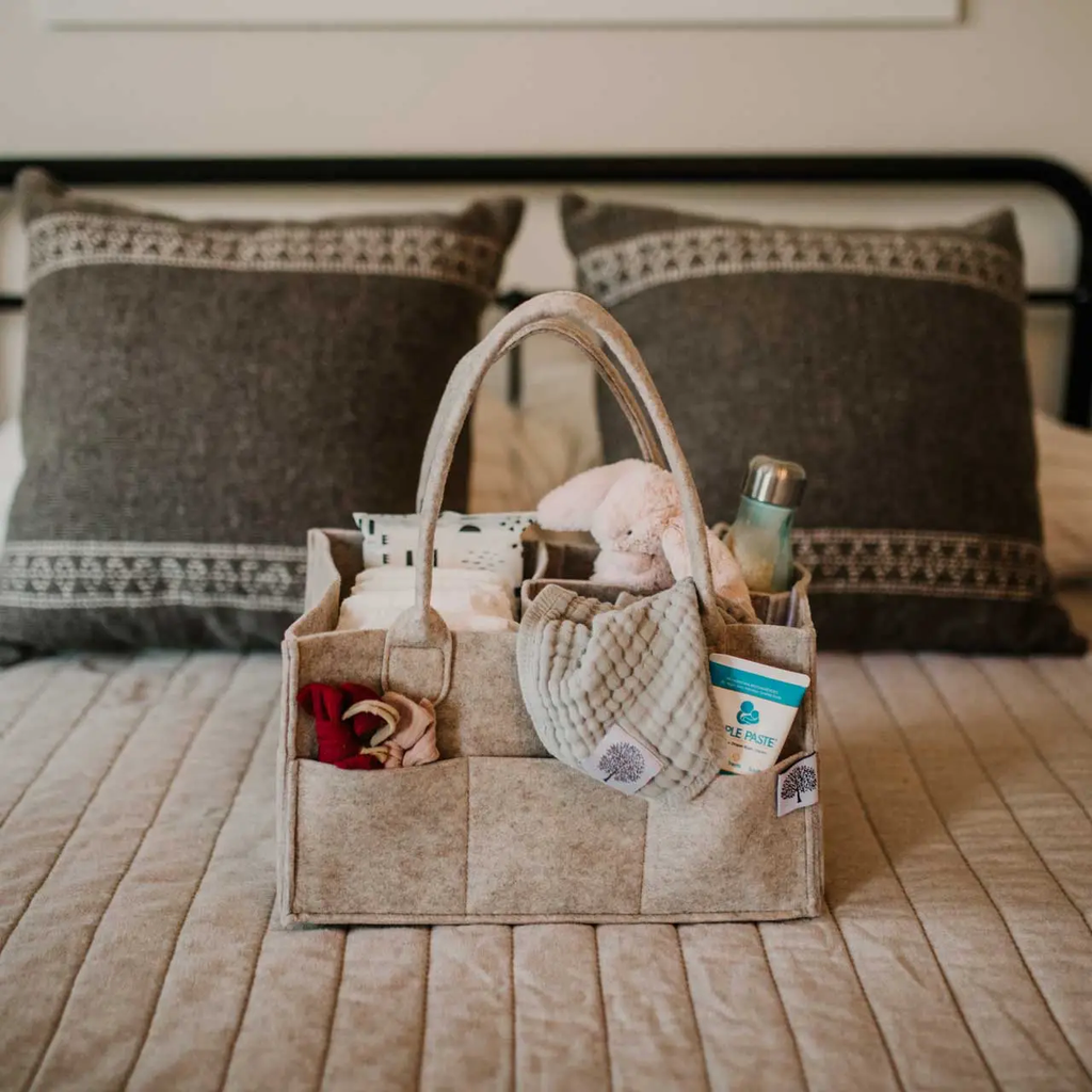 Diaper Caddy in Oatmeal