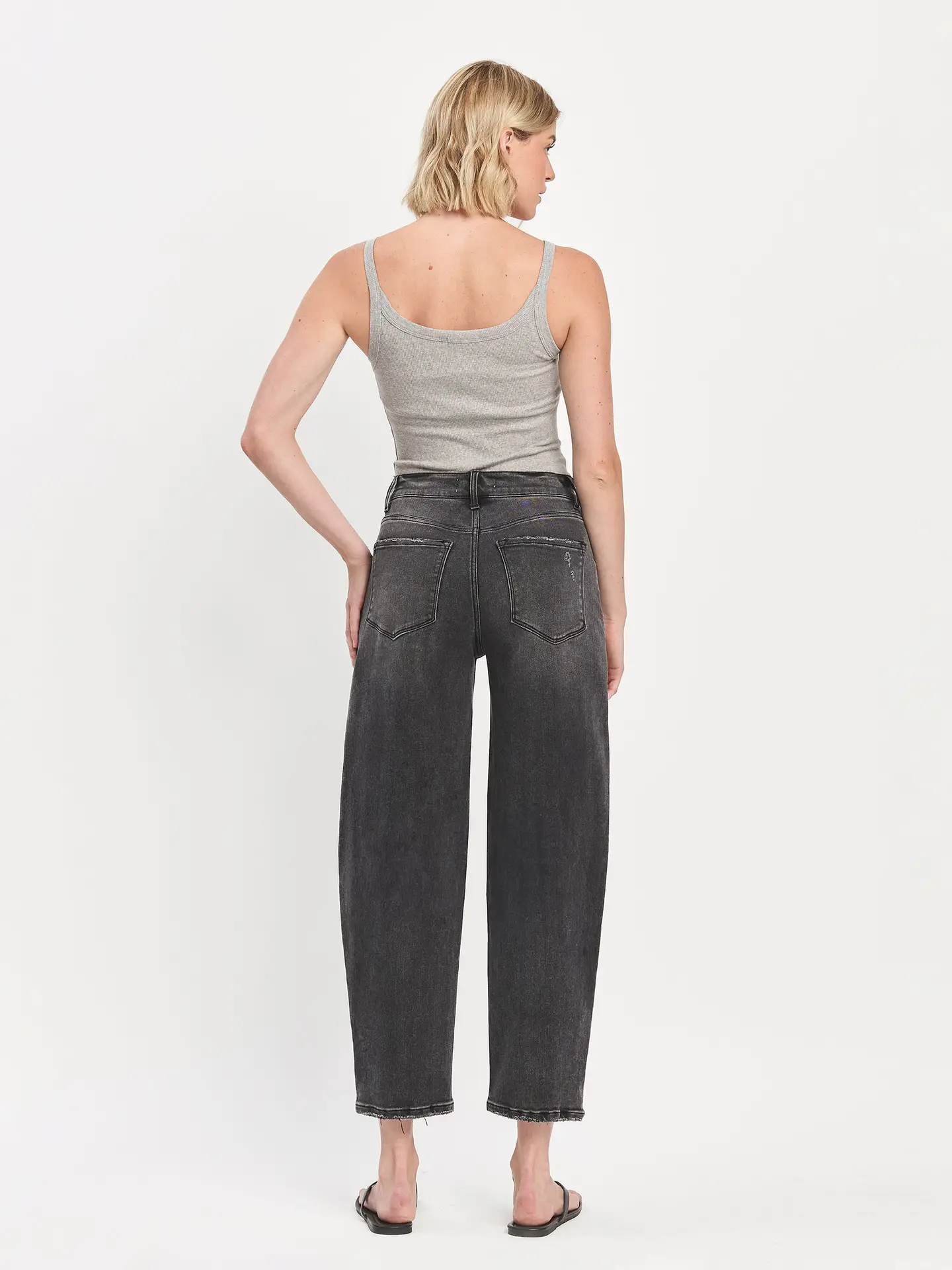 Super High Rise Panel Detail Barrel Jeans | PORTUGAL