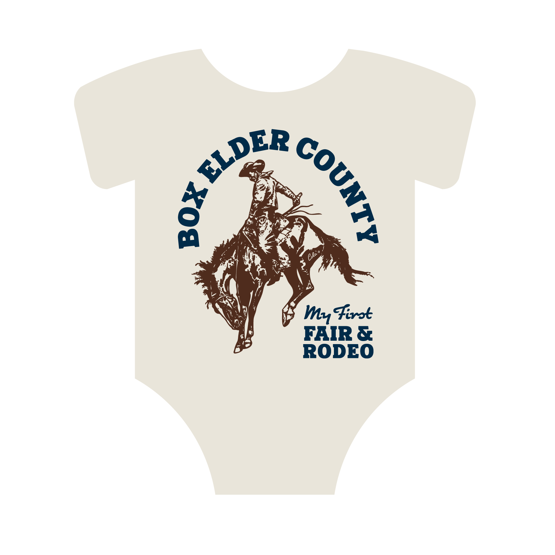PRE-ORDER Box Elder County Fair & Rodeo Baby Onesie