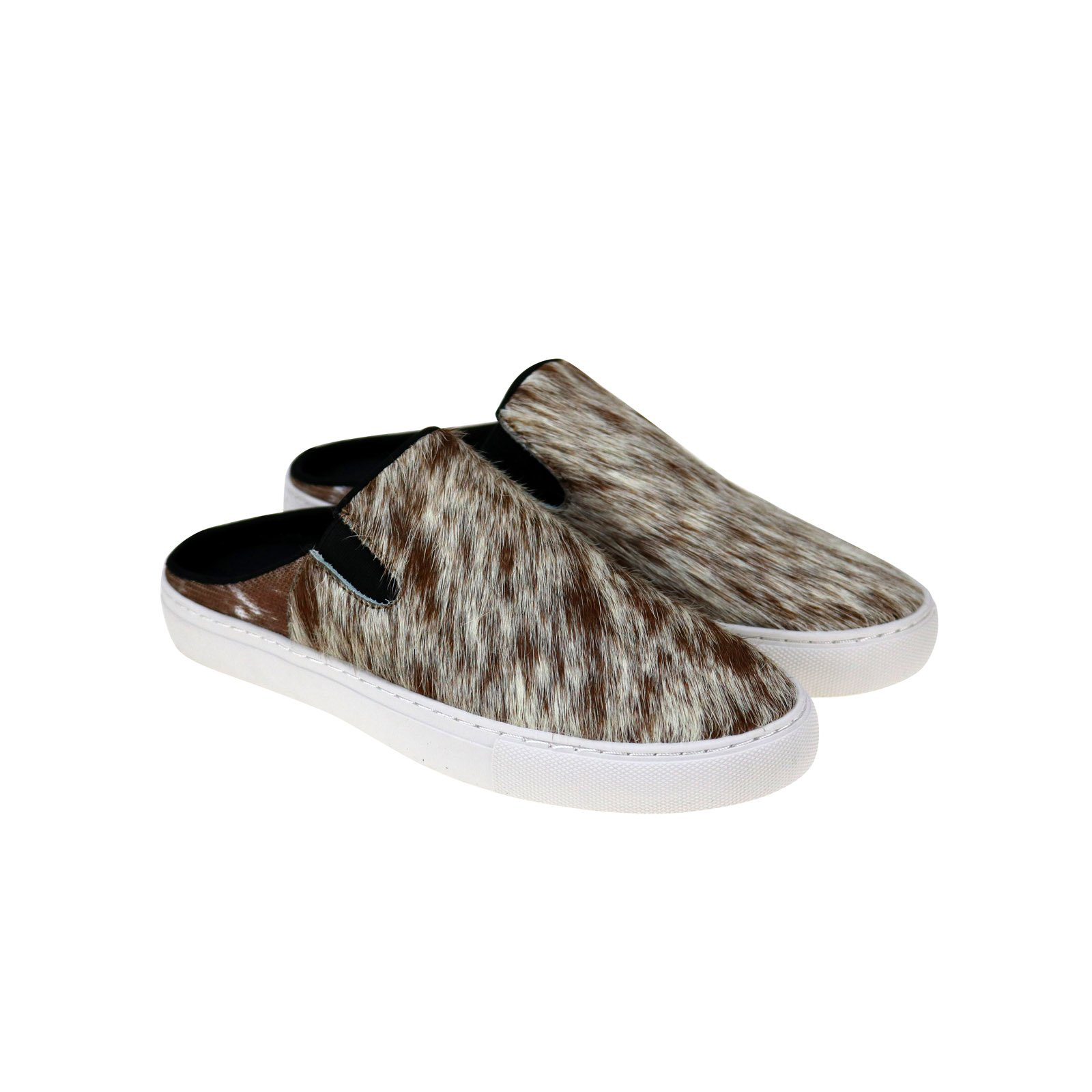 Montana West Genuine Hair Calf Collection Sneaker Slides