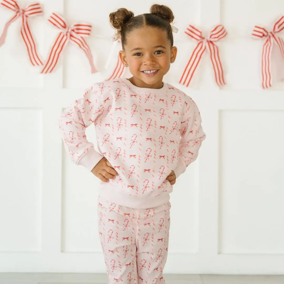 Candy Cane Lane Christmas Flare Legging - Kids Clothing