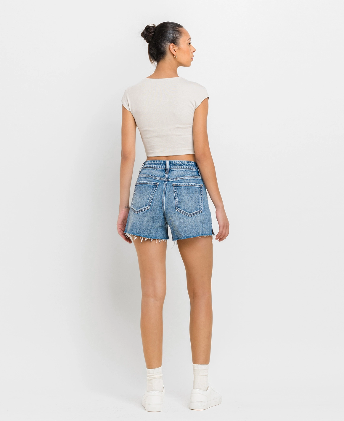 High Rise Waist Clean Cut A Line Shorts | INNER CIRCLE