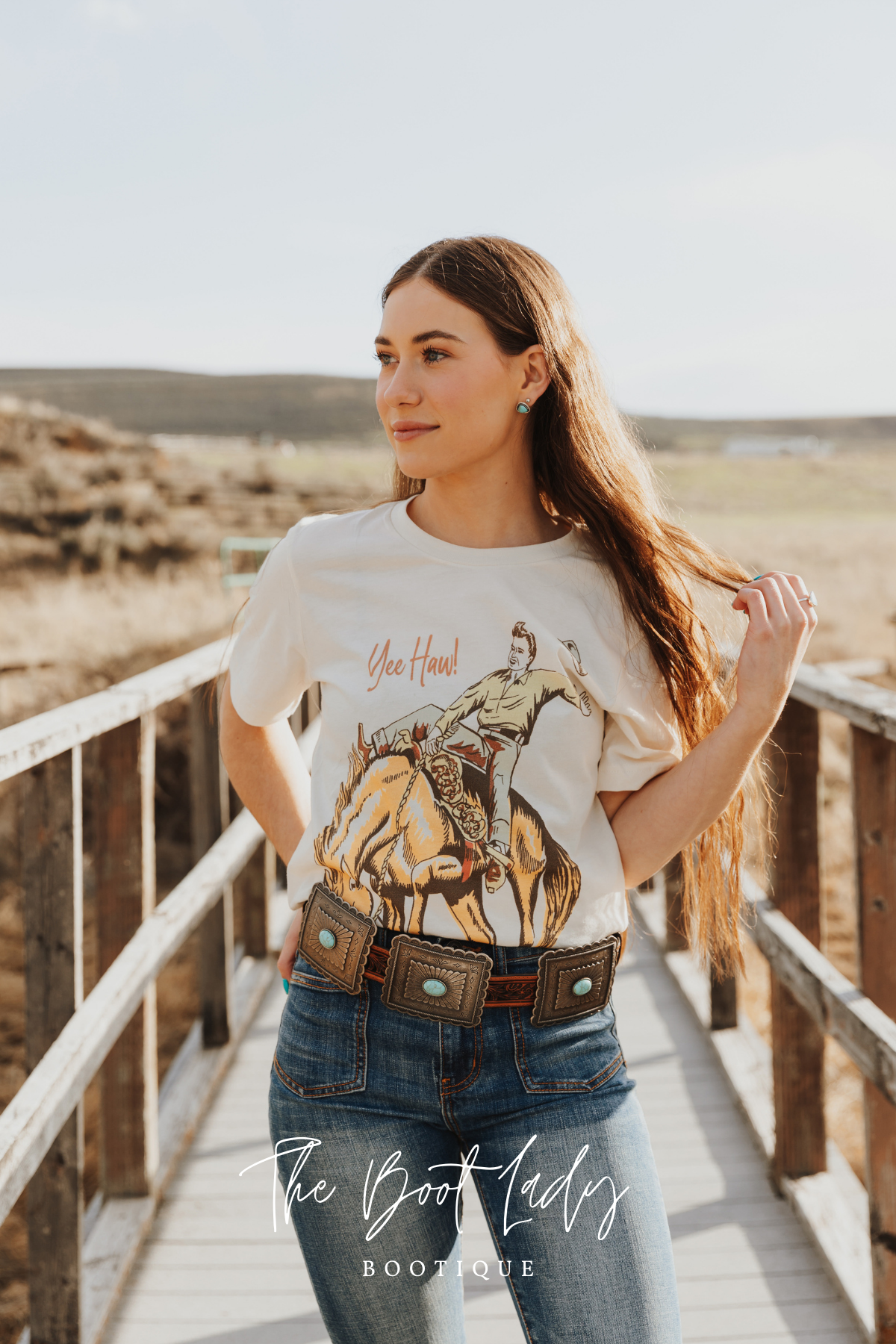 YEEHAW COWBOY GRAPHIC T SHIRT
