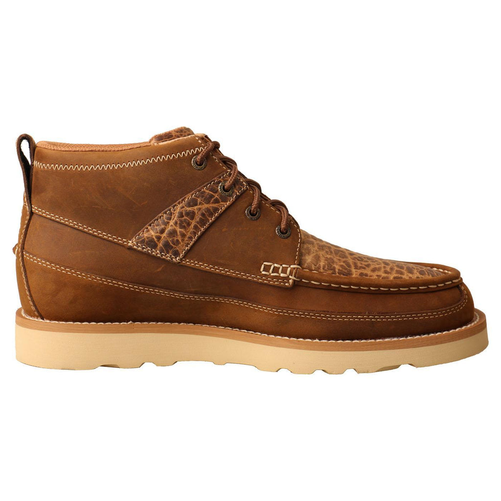 4" Wedge Sole Boot - Distressed Saddle & Cognac MCA0043