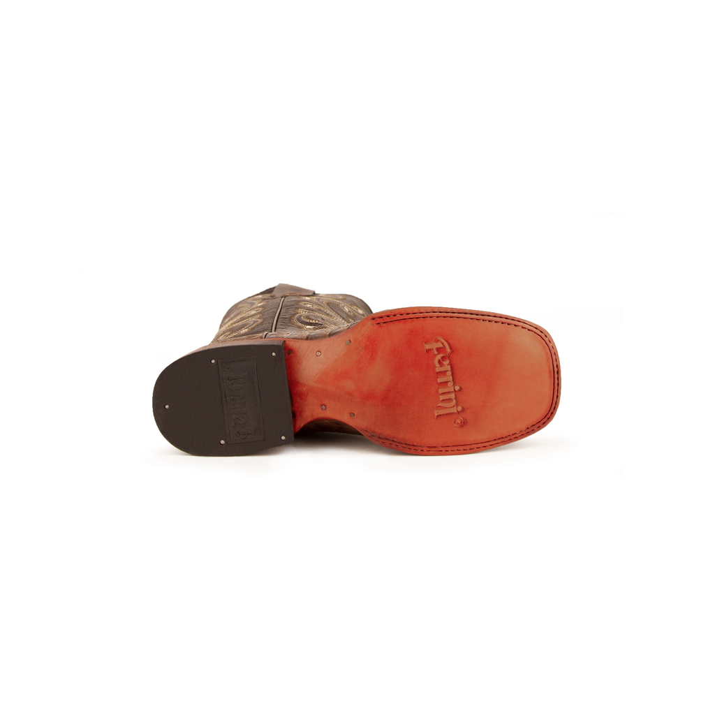 Ladies Print Caiman Stampede S-Toe Sport Rust/Chocolate