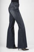WOMENS JEAN STRETCH DENIM FABRIC 214 CITY TROUSER/ DARK WASH - (LONG ONLY) 11-054-0202-0130 BU