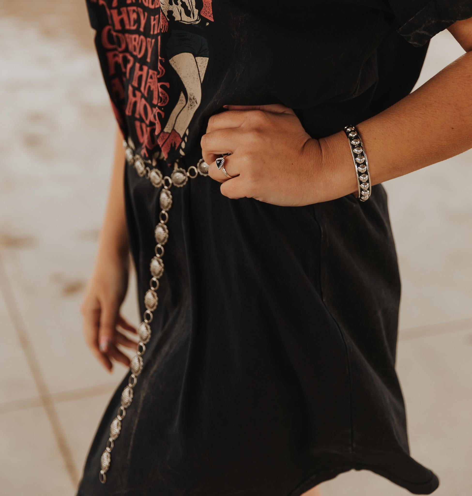 COWGIRLS ARE GODS WILDEST ANGELS GRAPHIC DRESS - MINERAL BLACK