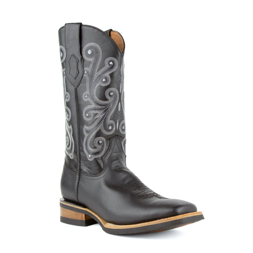 Men's French Black Rubber S-Toe