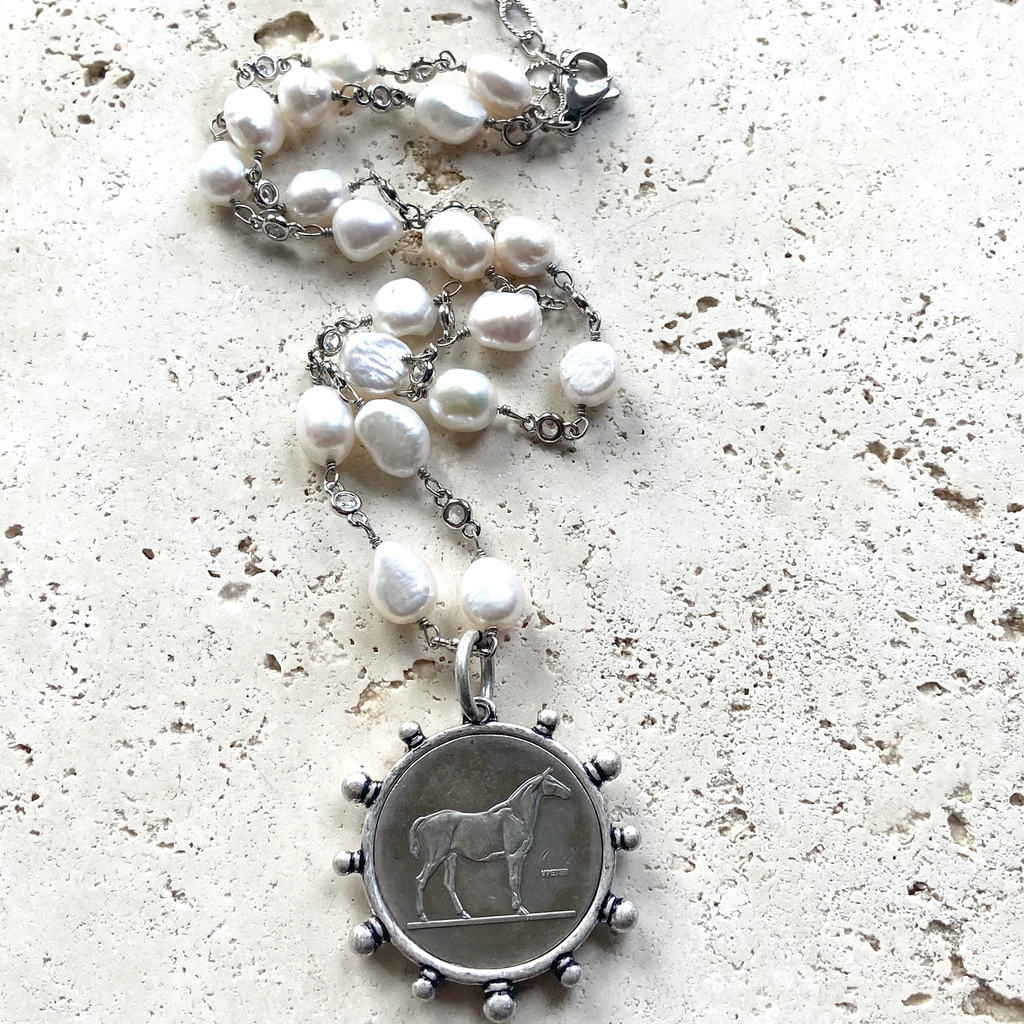 Horse Necklace Equestrian Gift Boutique Derby Jewelry