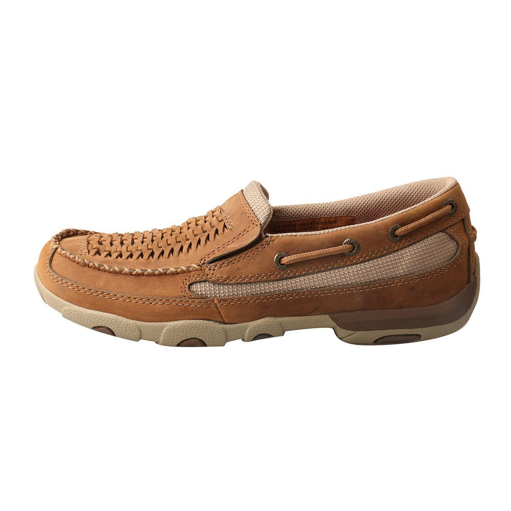 WOMENS SLIP ON DRIVING MOC - DISTRESSED SADDLE WDMS010