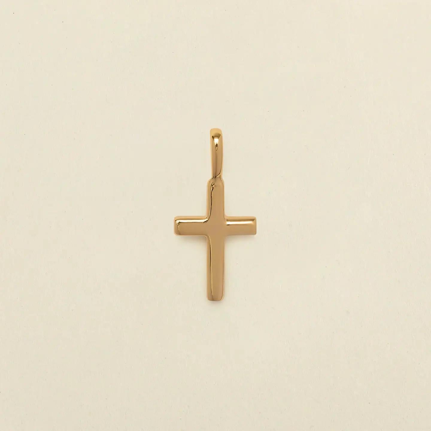 Made By Mary Cross Charm - Gold