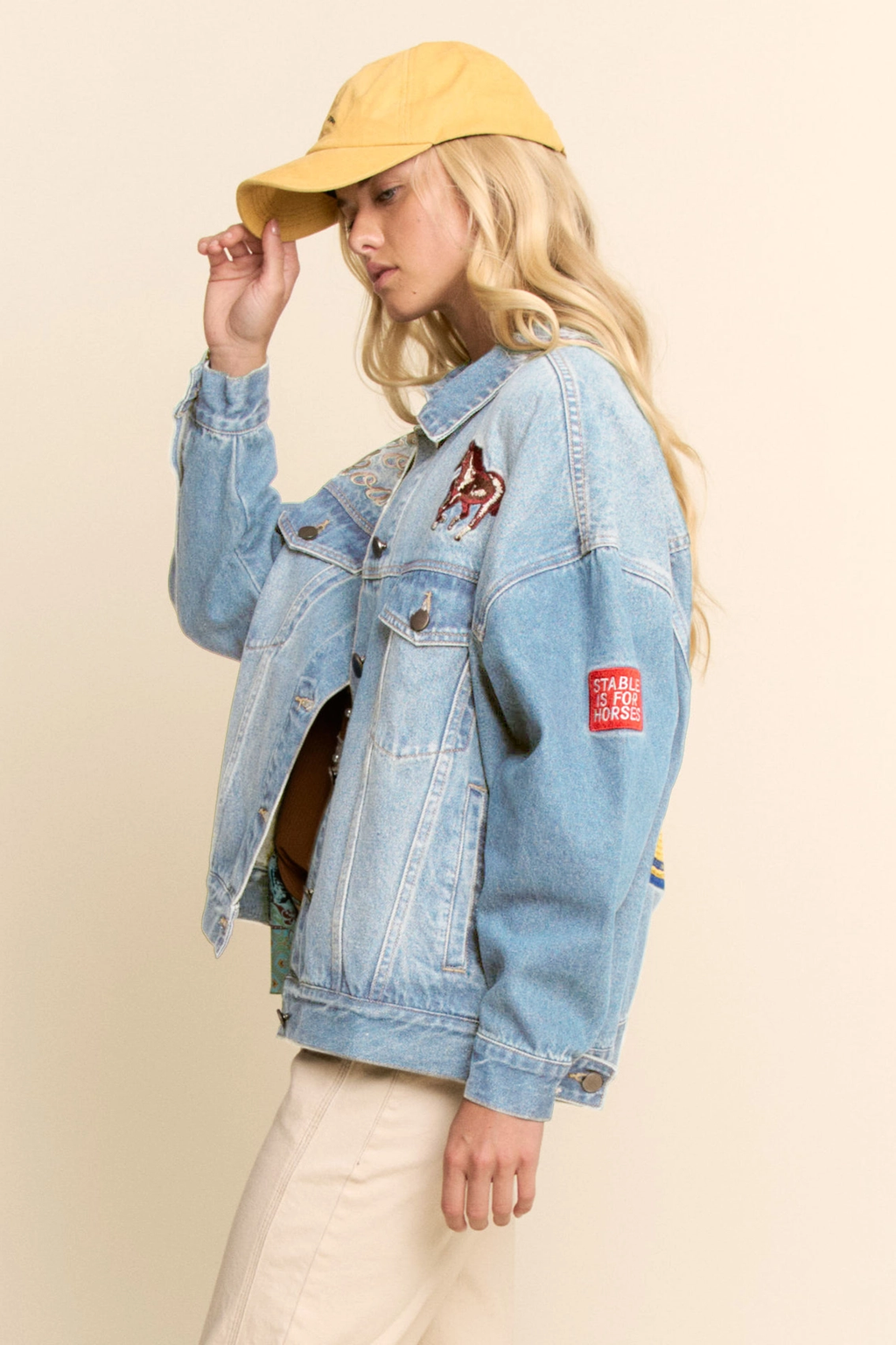 West Coast Rodeo Embroidered Denim Jacket - Light Denim