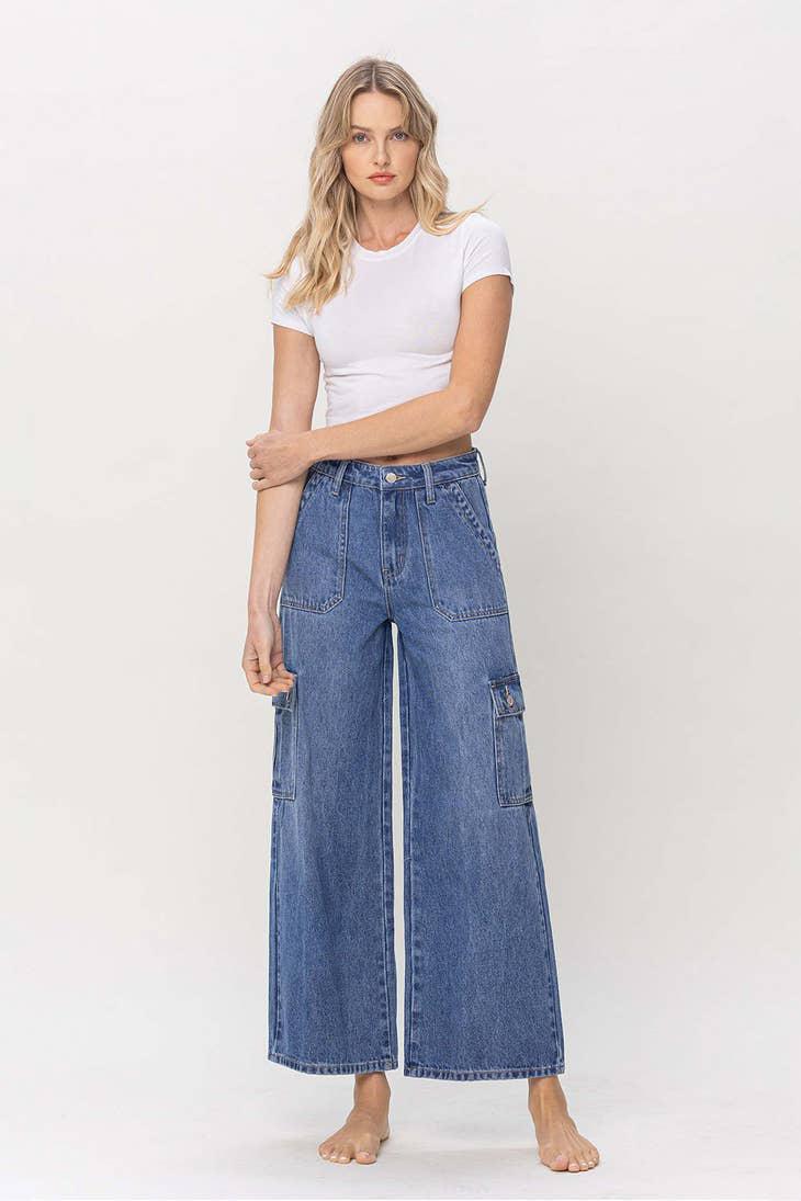 HIGH RISE UTILITY WIDE CARGO PANT - OLIVIA REFRESHED