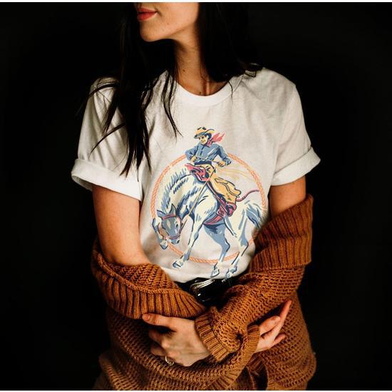 HOLD YOUR HORSES  T SHIRT (WHITE)
