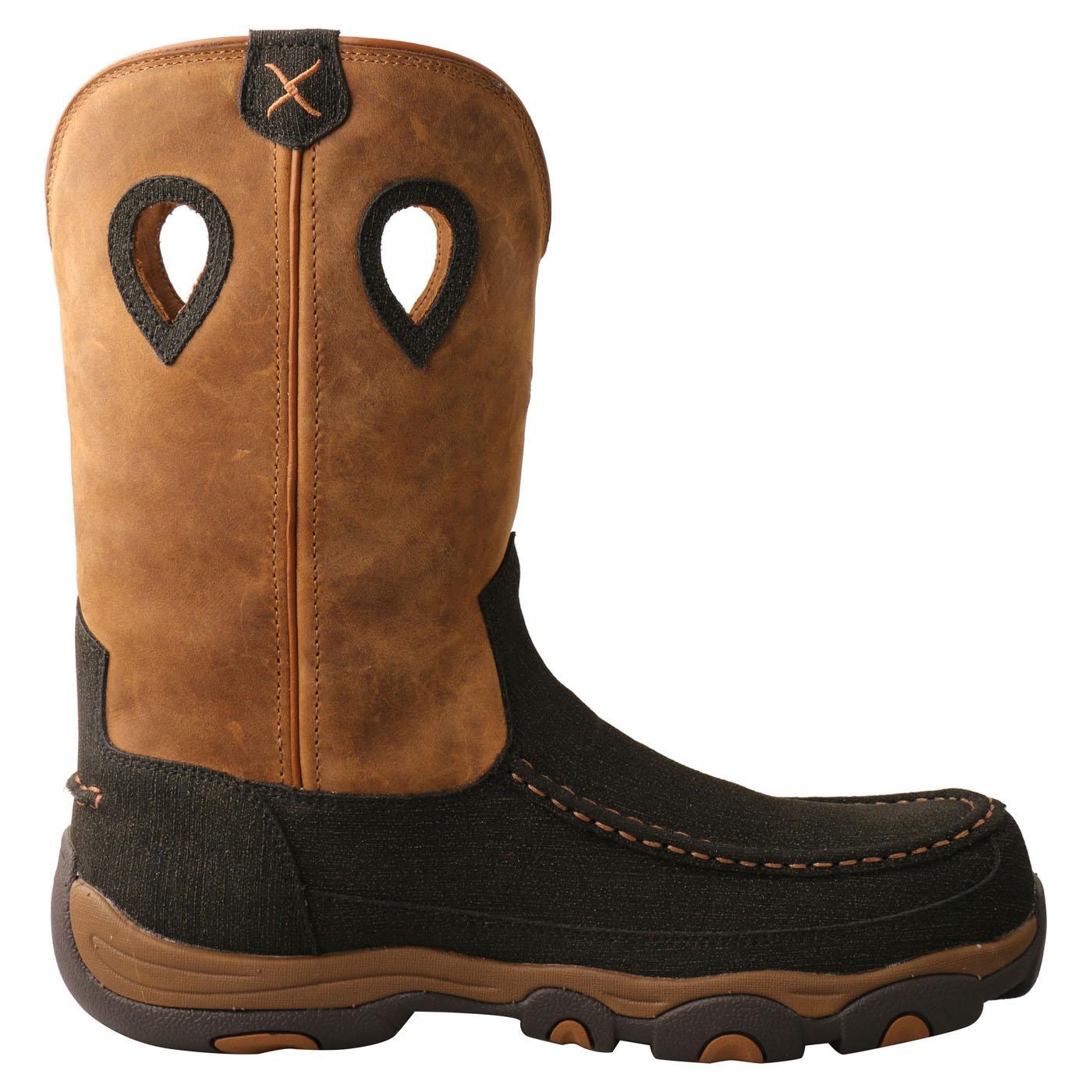11" Work Pull On Hiker Boot - Charcoal & Tan MHKBN01