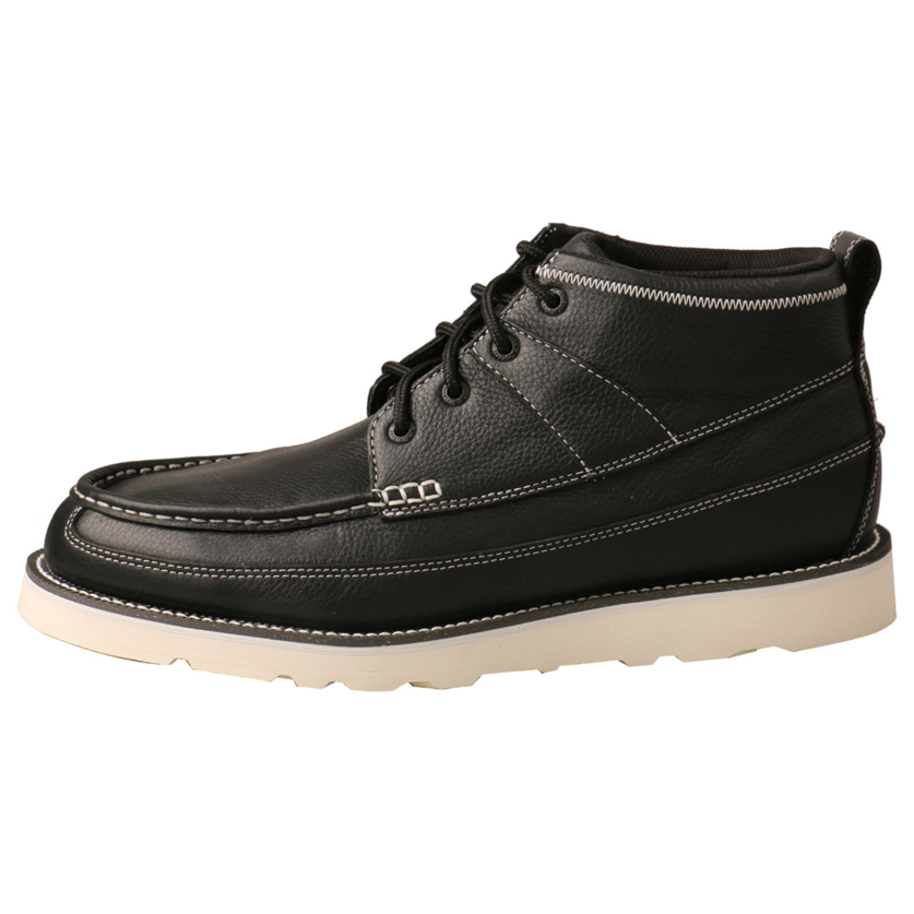 MEN'S WEDGE SOLE BOOT - BLACK MCA0039