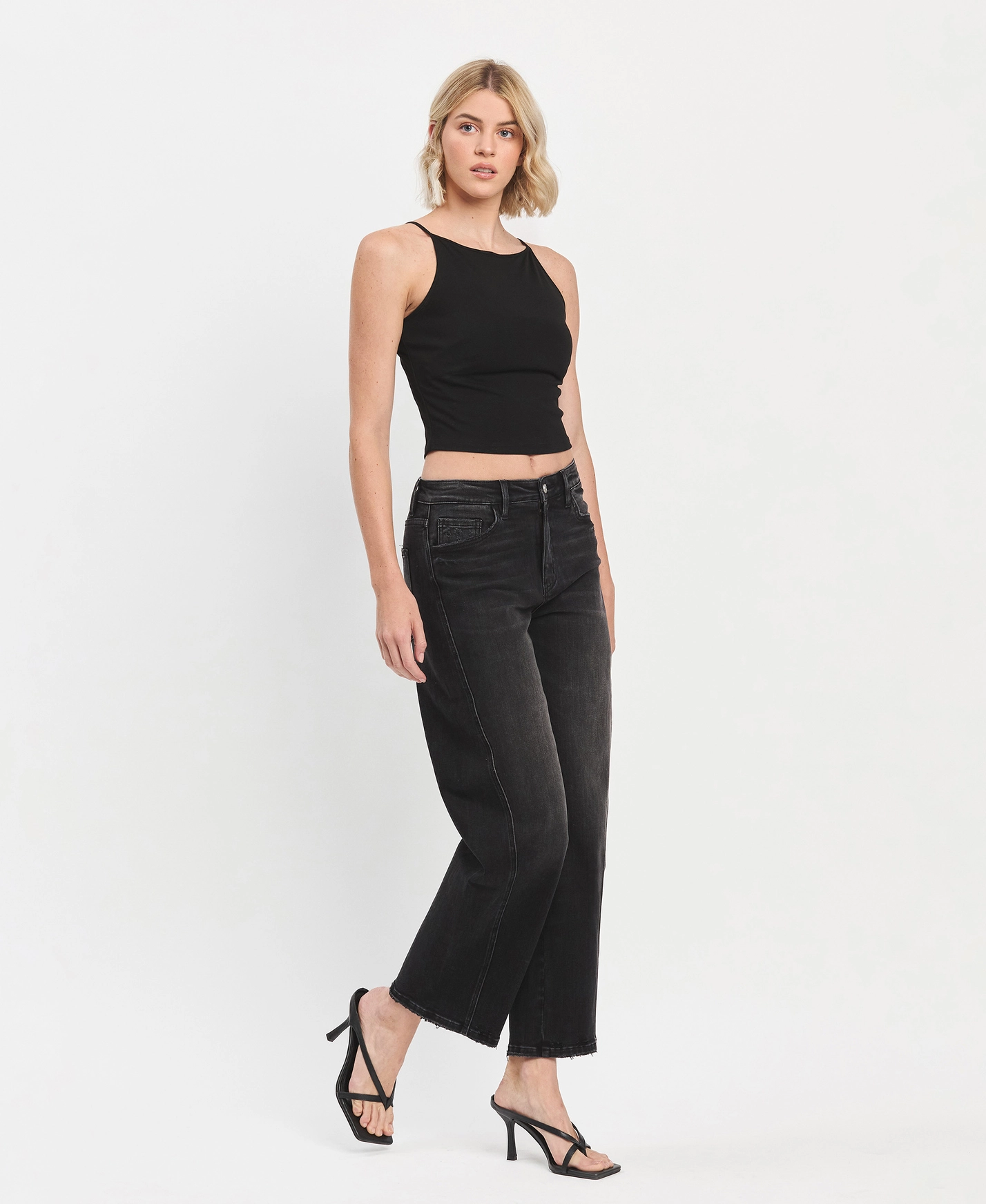 Super High Rise Panel Barrel Jeans - Instant