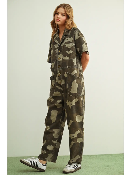 Camouflage Utility Jumpsuit