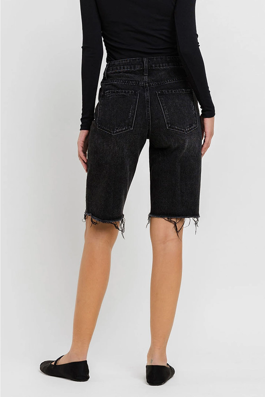 SUPER HIGH RISE BERMUDA RELAXED SHORTS | TAMMIE