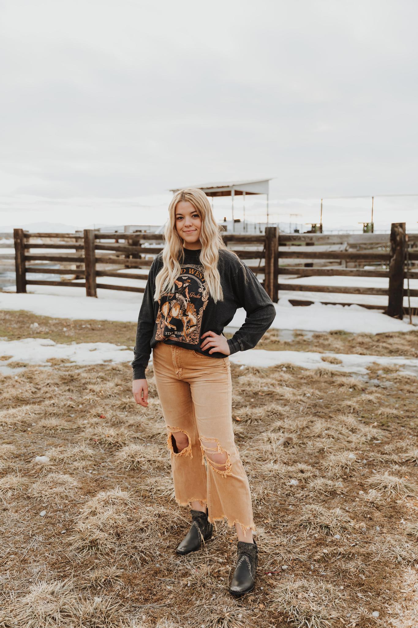 90'S VINTAGE CROP FLARE - KISS OF CALIFORNIA
