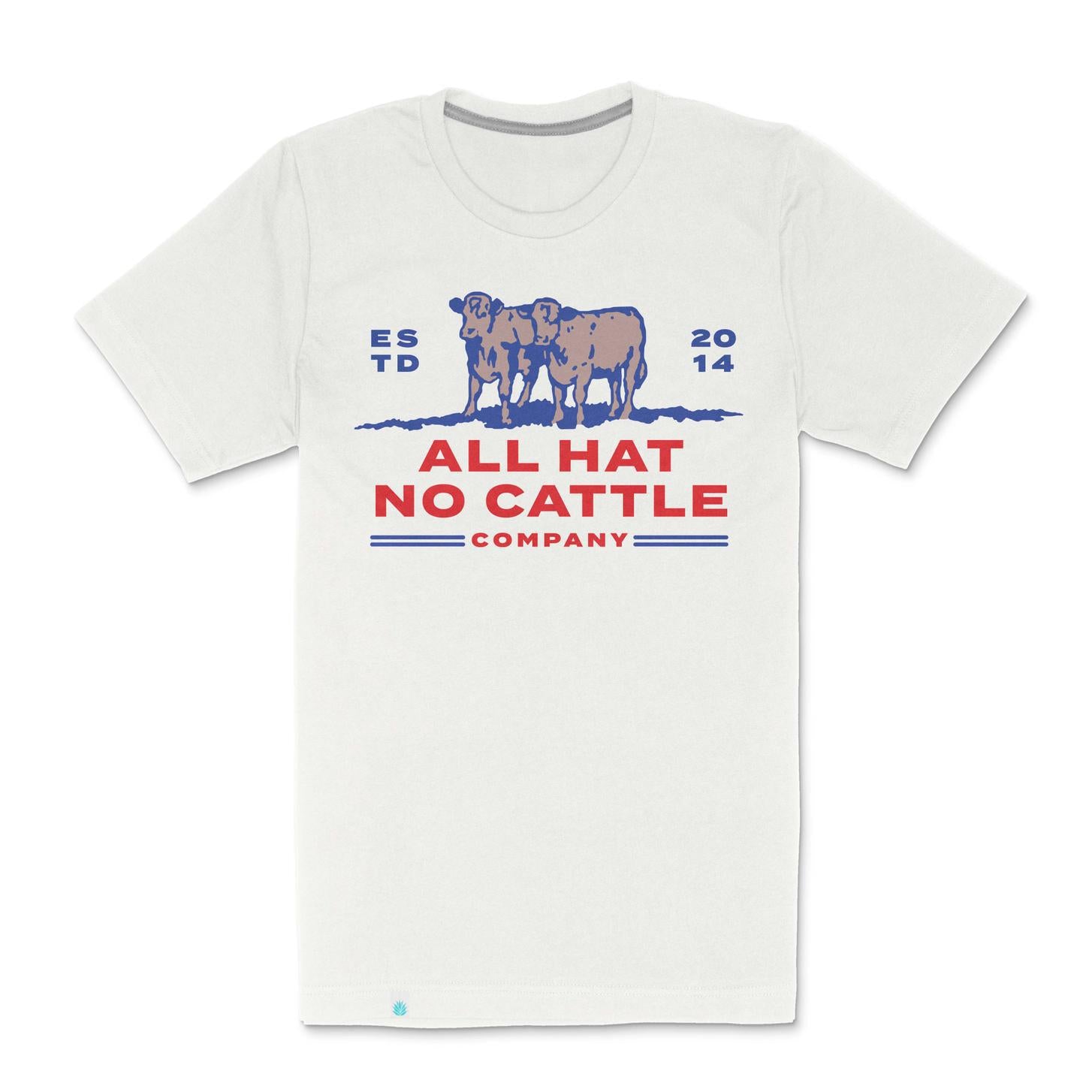 Sendero Provisions Company All Hat No Cattle T-Shirt - Vintage White