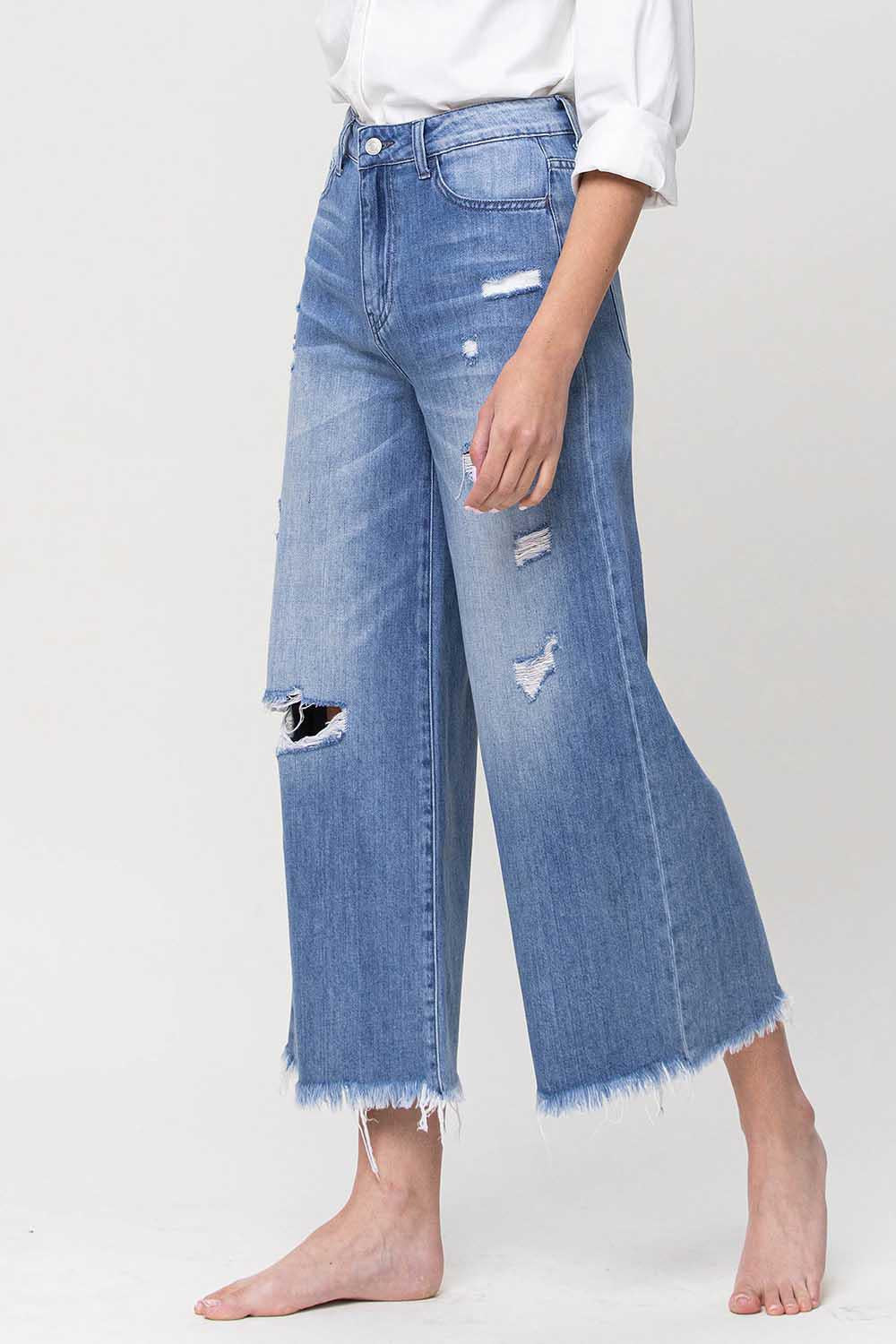 SUPER HIGH RISE CROP WIDE FLARE | OLIVIA EVERLAND