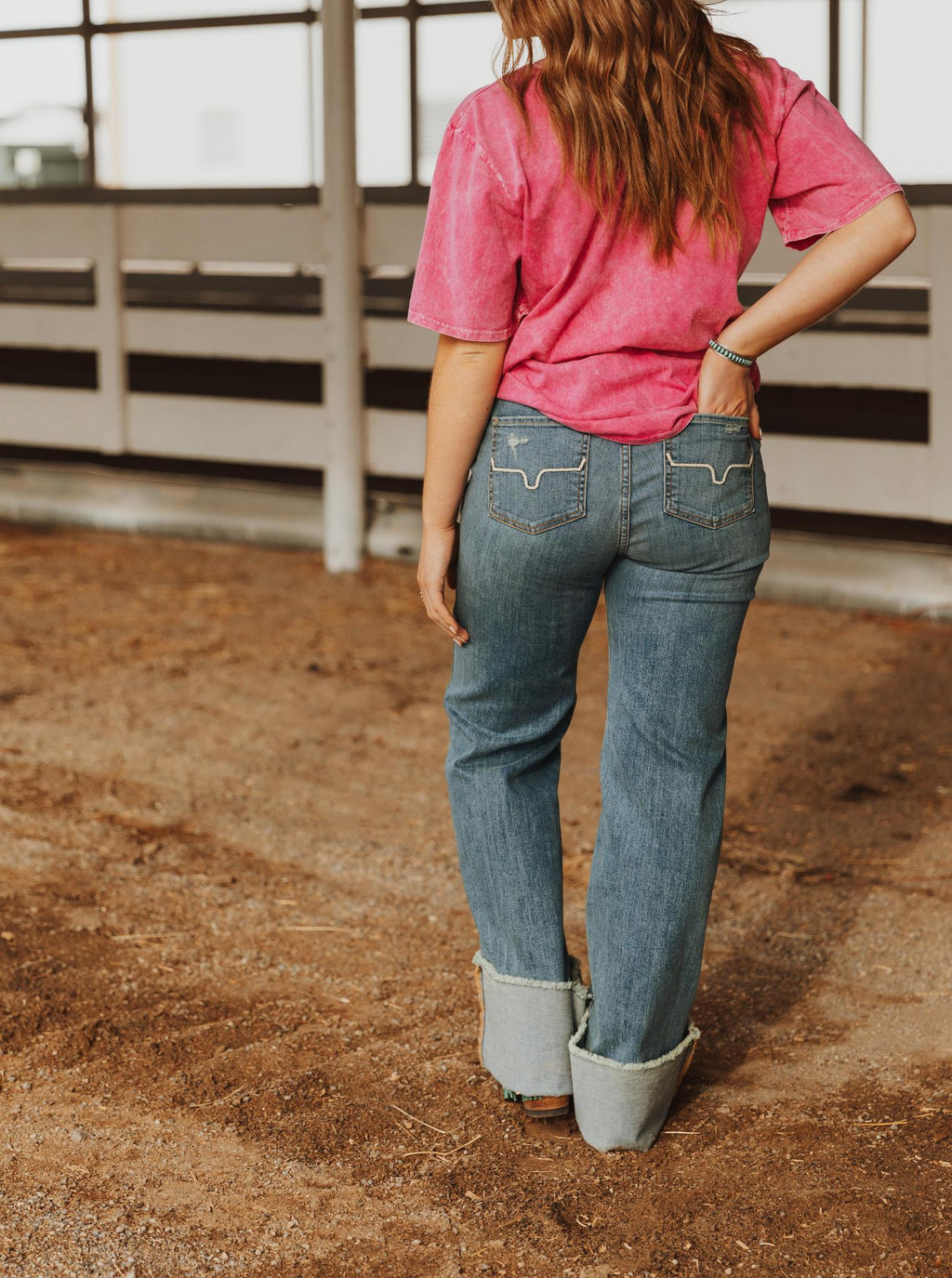 SUPPORT YOUR LOCAL HONKY TONK OVERSIZED MINERAL MAGENTA WASHED T SHIRT