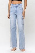 90's Vintage Straight Jeans with Cargo Utility - Reverent