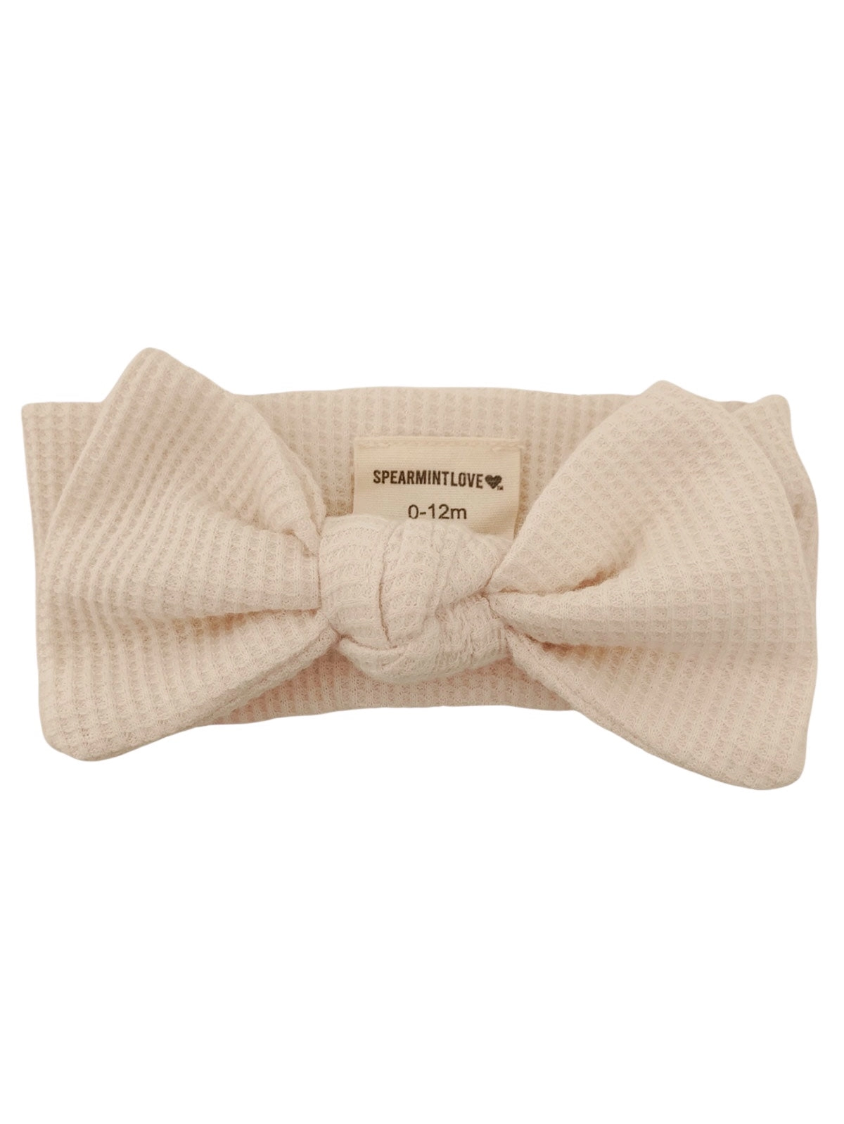ORGANIC WAFFLE KNOT BOW - SNOW