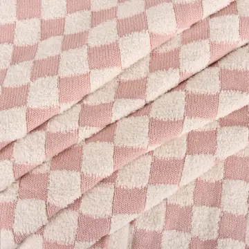 Checkered - Terry Knit Sweater Knit Baby Blankets (Organic)