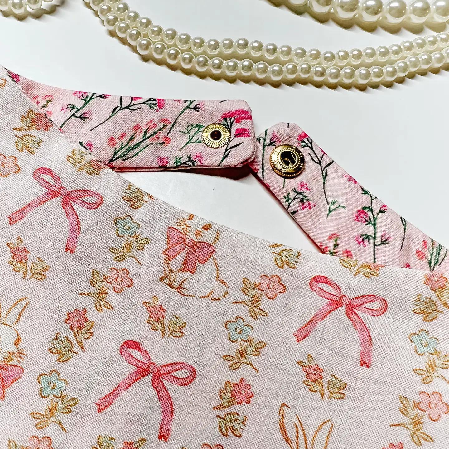 Floral Bunny Reversible Dog Bandana