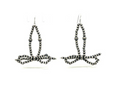 Sterling Silver Bow Tie Earrings
