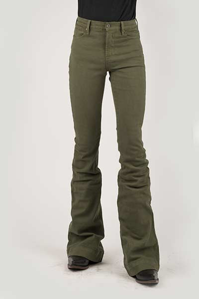 WOMENS JEAN 921 HIGH RISE FLARE FIT FRONT YOKE JEAN PLAIN BACK PKTS OWS 11-054-0921-2410 GR US