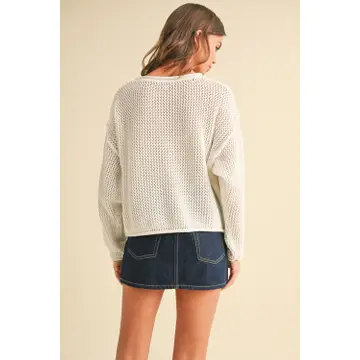 Flag Knitted Sweater Top