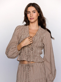 GINGHAM Smocked Top